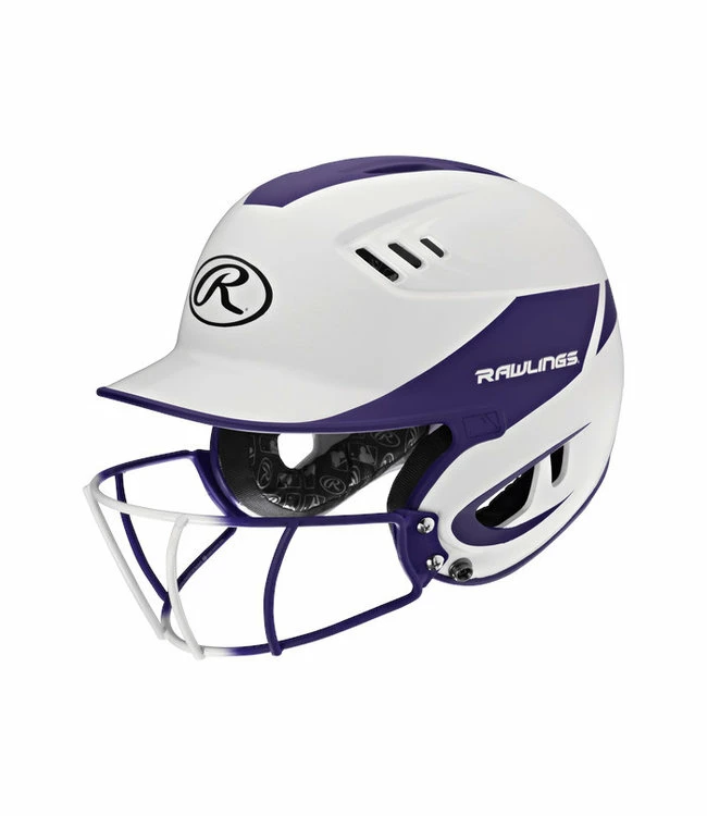 RAWLINGS R16H2FGS Senior 2-Tone Batting Helmet With Faceguard 3 RAWLINGS R16H2FGS Senior 2-Tone Batting Helmet With Faceguard